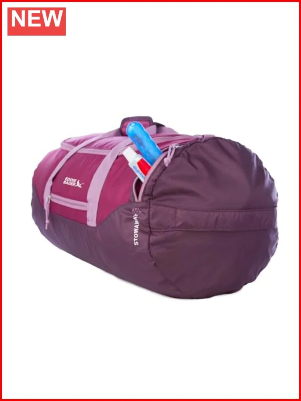 Stowaway Packable Duffel Bag 45L Lightweight Ripstop Polyester Travel Foldable
